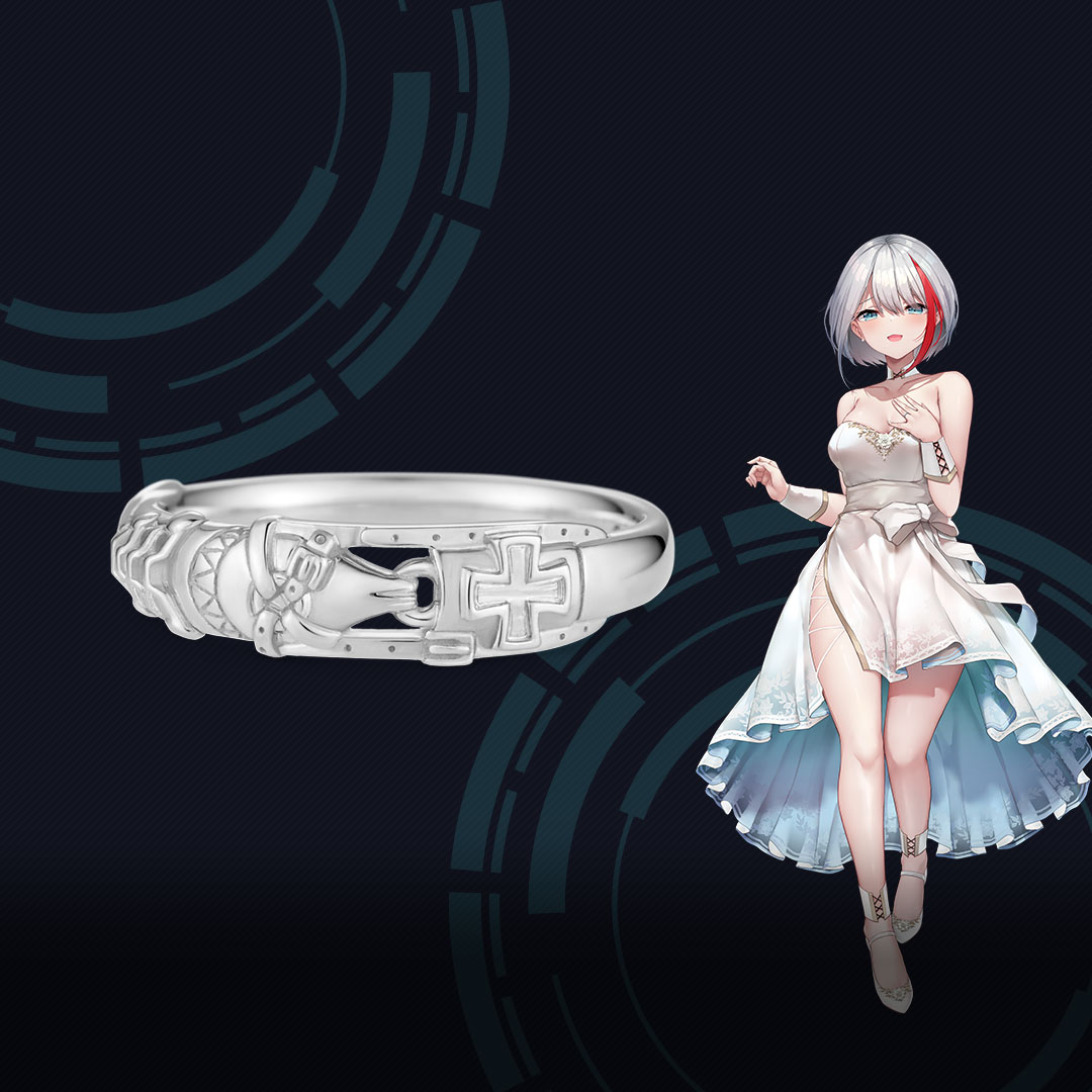 アズールレーン モチーフリング（綾波） K10ホワイトゴールド