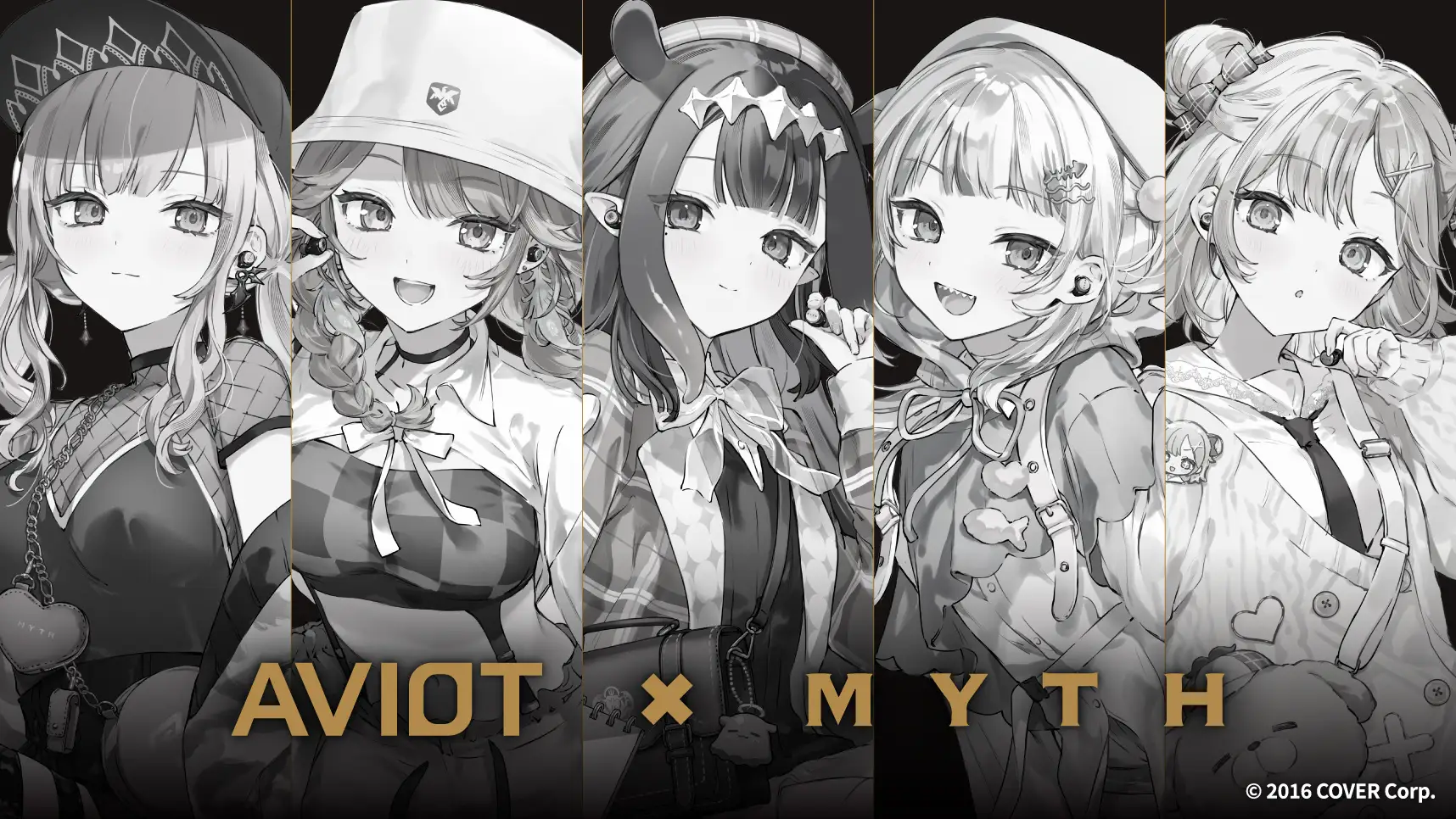 AVIOT × ホロライブ English -Myth-『森カリオペ』『小鳥遊キアラ』『一伊那尓栖』『がうる・ぐら』『ワトソン・アメリア』コラボイヤホンが8月16日(金)より予約開始