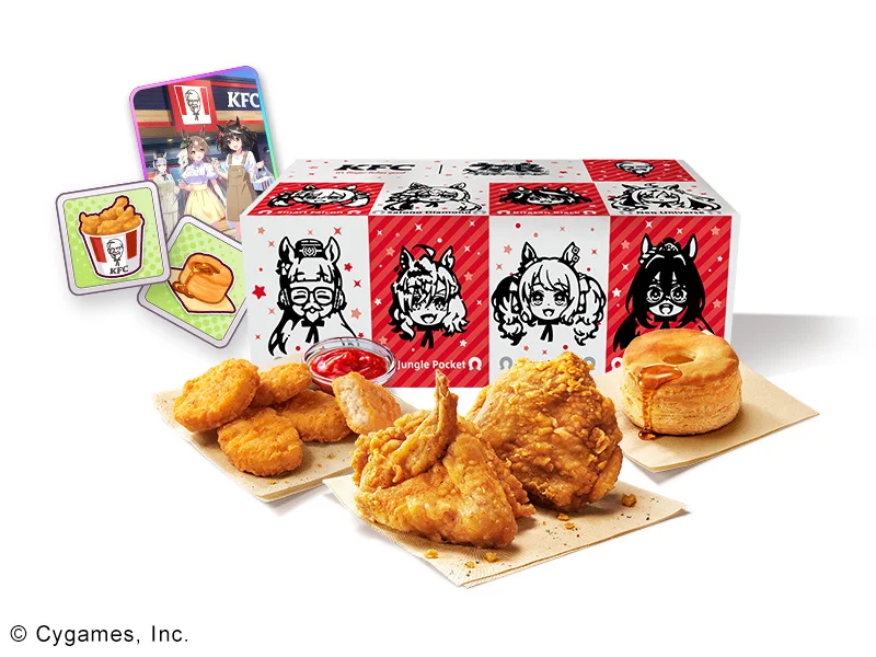 【KFC｜ウマ娘】描き下ろしデザイングッズや、ゲーム内限定アイテムが手に入る「ウマ娘と今日、ケンタッキーにしない？スペシャルセット」8月24日(土)から9月13日(金)までKFCネットオーダー限定販売