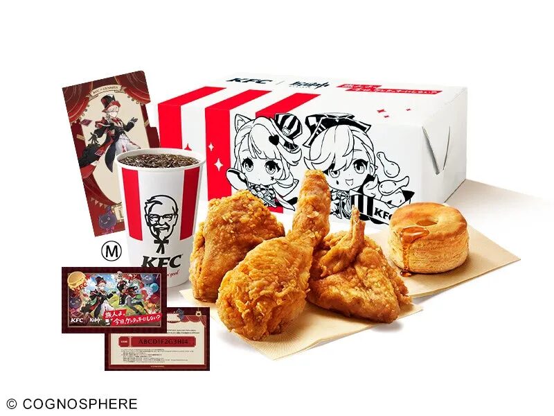 【KFC×原神】コラボデザインのチケットファイルやアクリルスタンドなど豪華アイテムが手に入る「原神コラボ・マジシャンパック」10月2日(水)から10月31日(木)の期間限定で販売