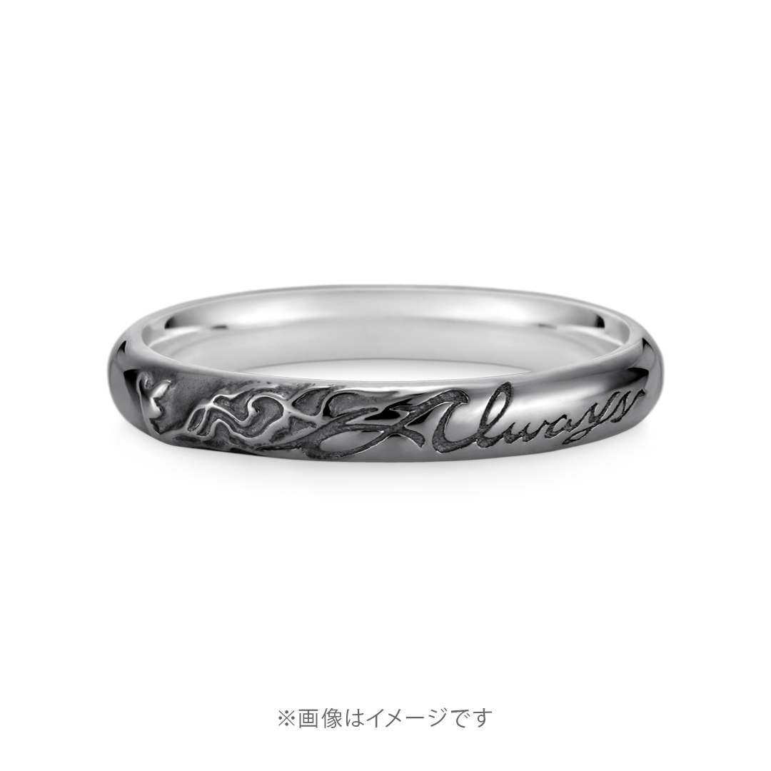 ハリー・ポッターSeverus Snape Ring K18ホワイトゴールド（ブラックコーティング）