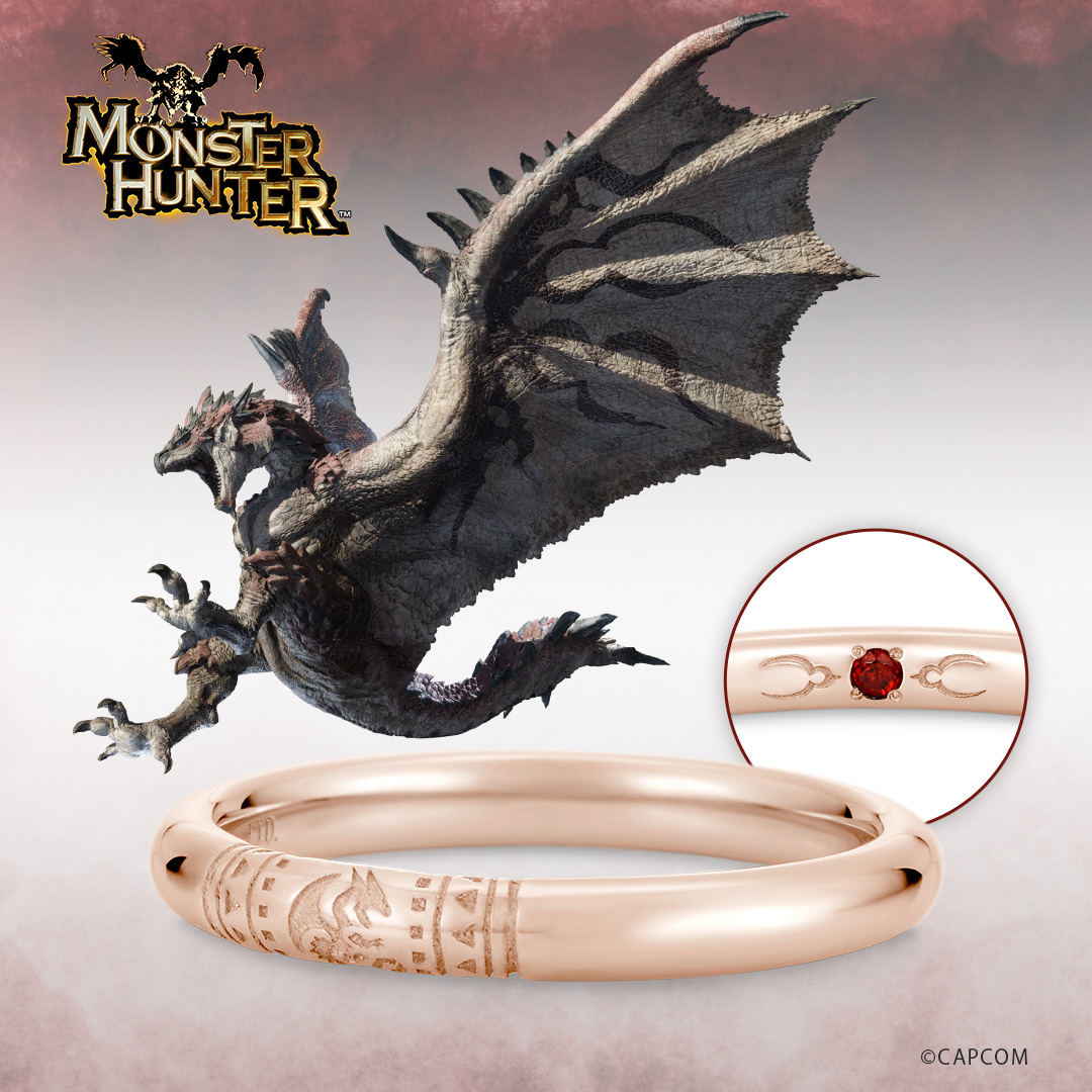 モンスターハンターハンターの指輪 リオレウス K18ピンクゴールド