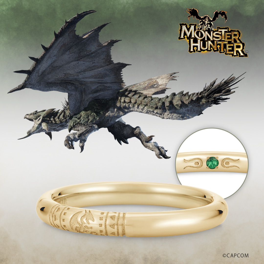 モンスターハンターハンターの指輪 リオレイア K18イエローゴールド
