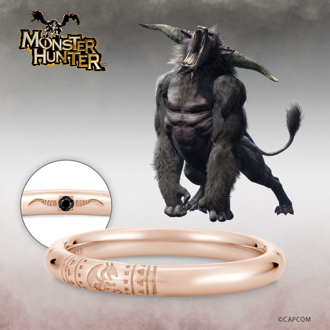 モンスターハンターハンターの指輪 ラージャン K18ピンクゴールド