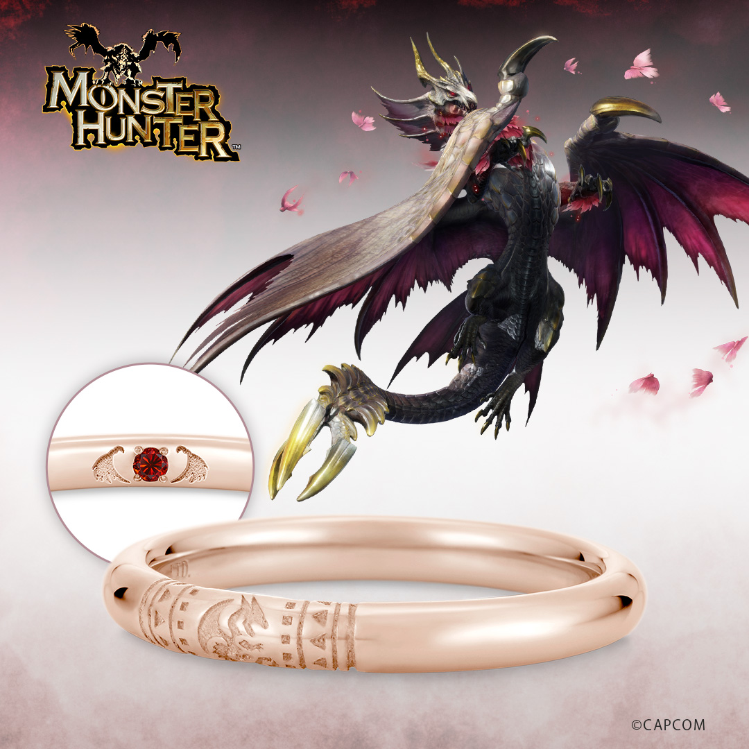 モンスターハンターハンターの指輪 メル・ゼナ K18ピンクゴールド