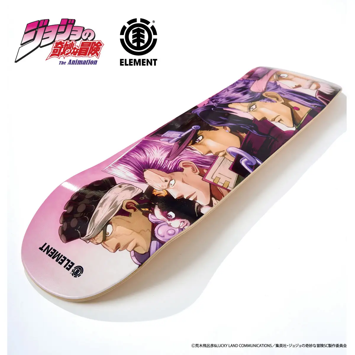 『ジョジョの奇妙な冒険 スターダストクルセイダース』×ELEMENT　コラボデザインのスケートボードデッキ登場！