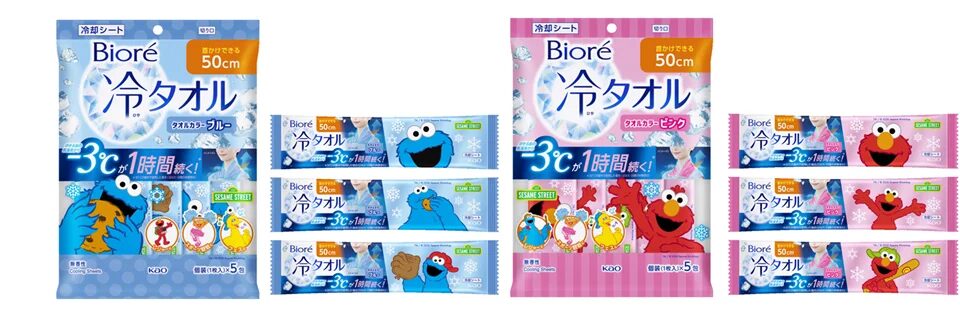 『セサミストリート』×ビオレ 冷タオル　コラボオリジナルパッケージが3月16日より発売開始！