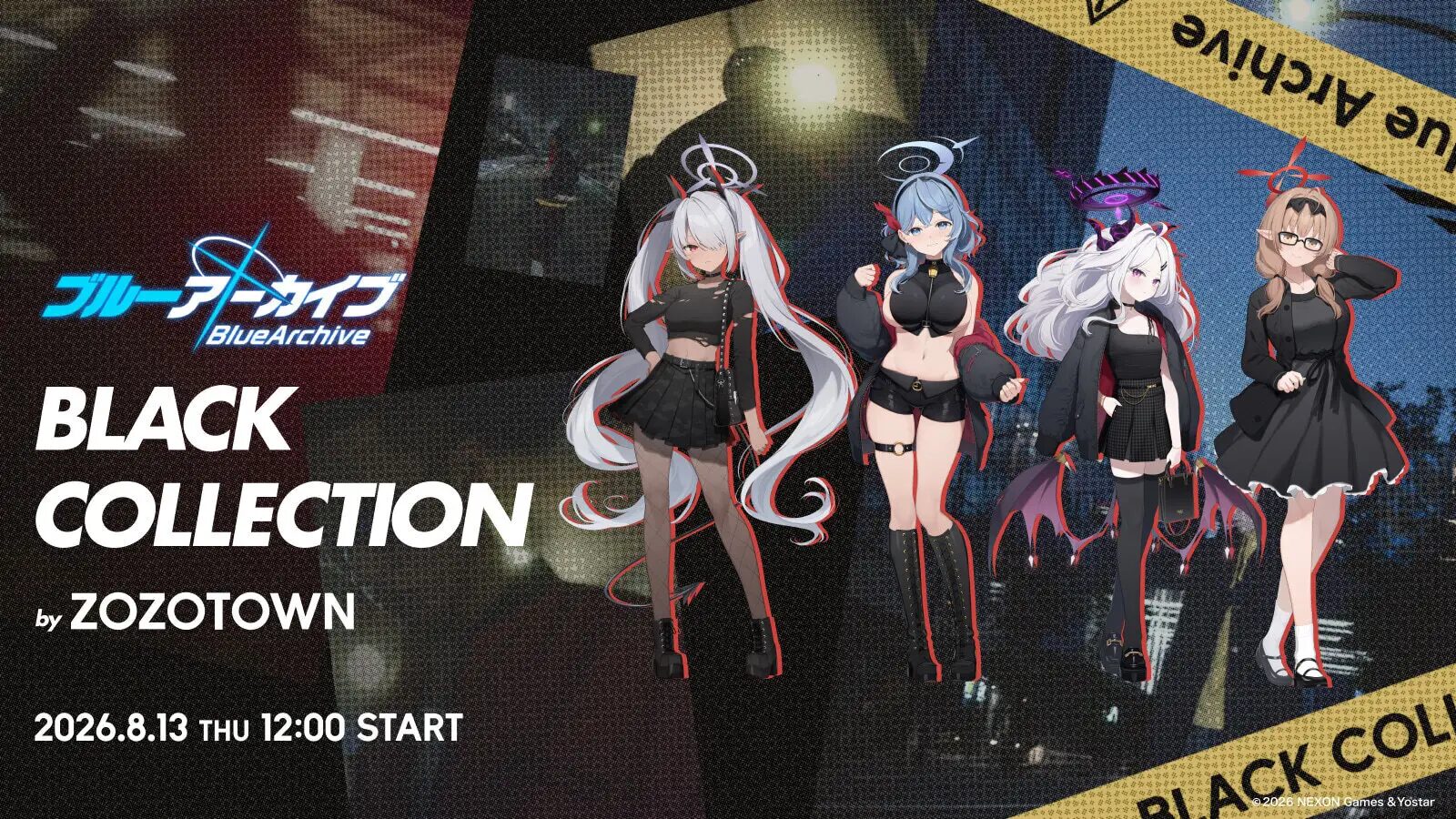 『ブルーアーカイブ』×ZOZOTOWN｜“ブラックミリタリー”をコンセプトにした限定アイテムを8月13日より受注販売